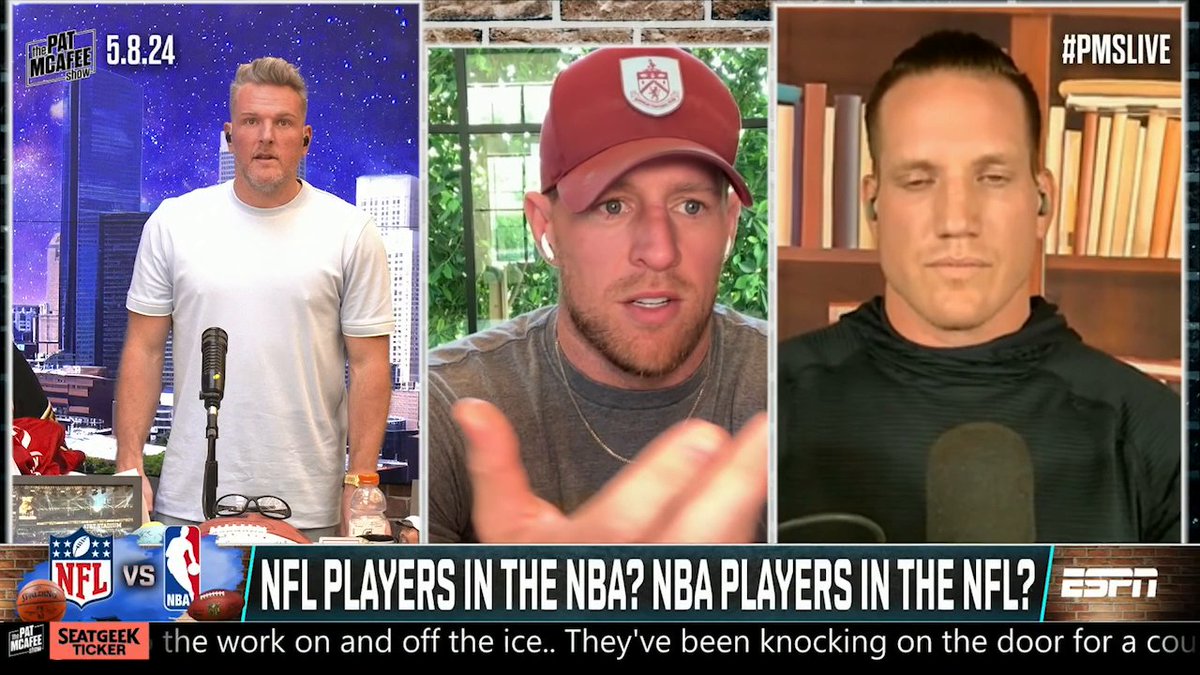 “I never said [Austin Rivers] was wrong.” —JJ Watt doesn’t fully disagree with Austin Rivers' point that you could put 30 NBA players into the NFL, but you can’t put 30 NFL players into the NBA 👀