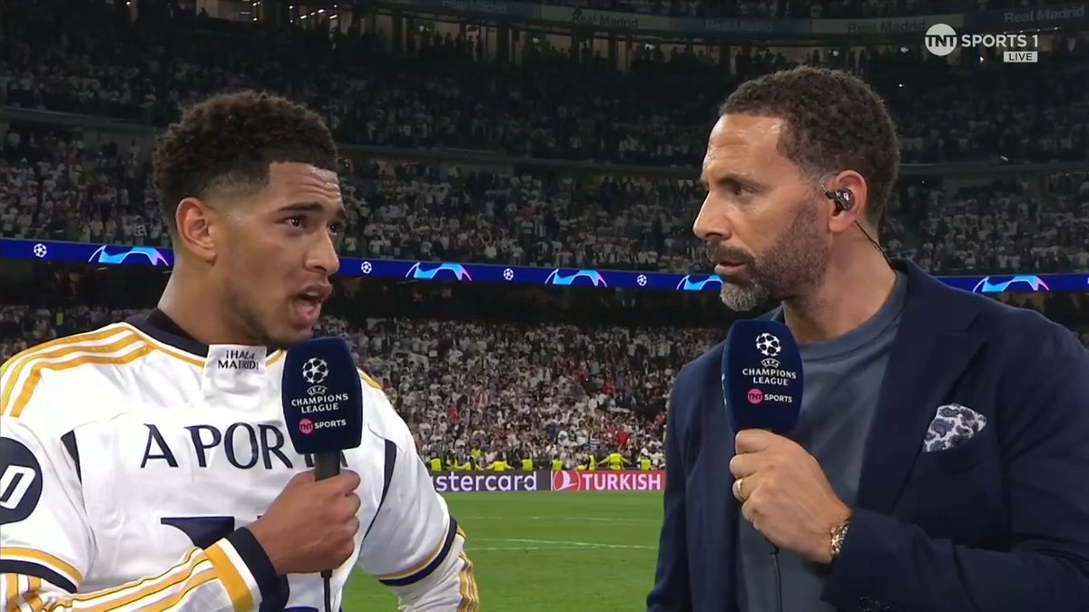 My man said he had “No Nerves” Unreal Jude Bellingham 😂👏🏽 #UCL