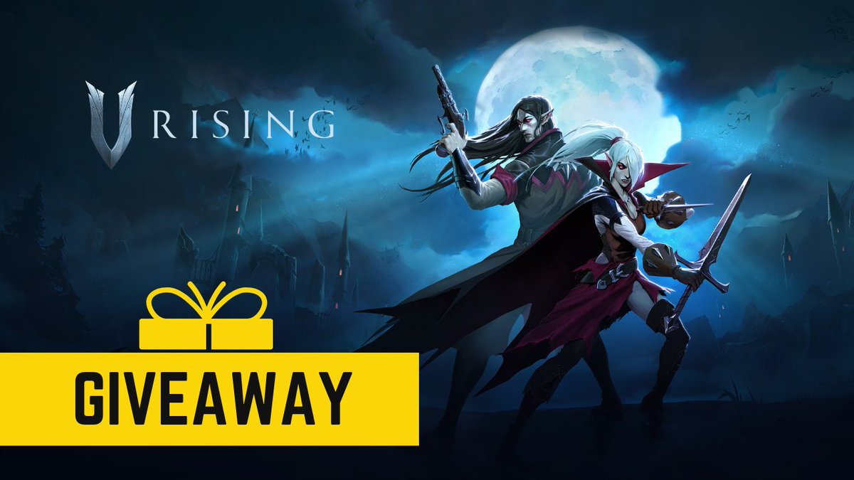Survive as a vampire 🧛 To celebrate the 1.0 release of V Rising, we are giving away a Steam key for the game. ⛏️ Follow us 🪓 Retweet 🔨 Tag friends to increase chances The winner will be announced on May 12. Check the comments for other opportunities to win the game.