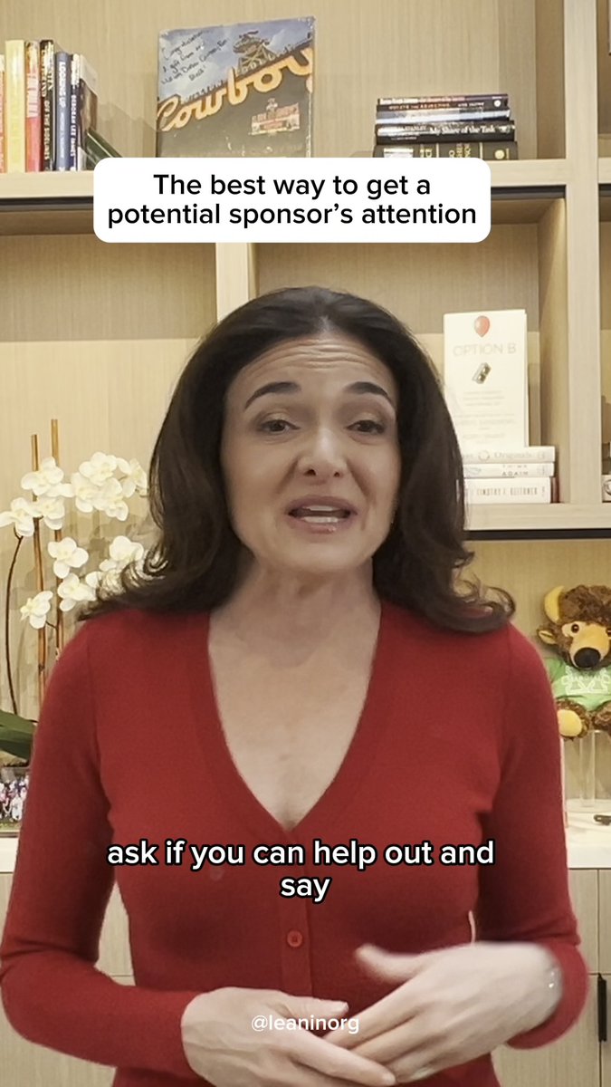 #WomenLeadersWednesday: #SherylSandberg shares our best tips for attracting potential sponsors. For more research-based leadership tips, visit