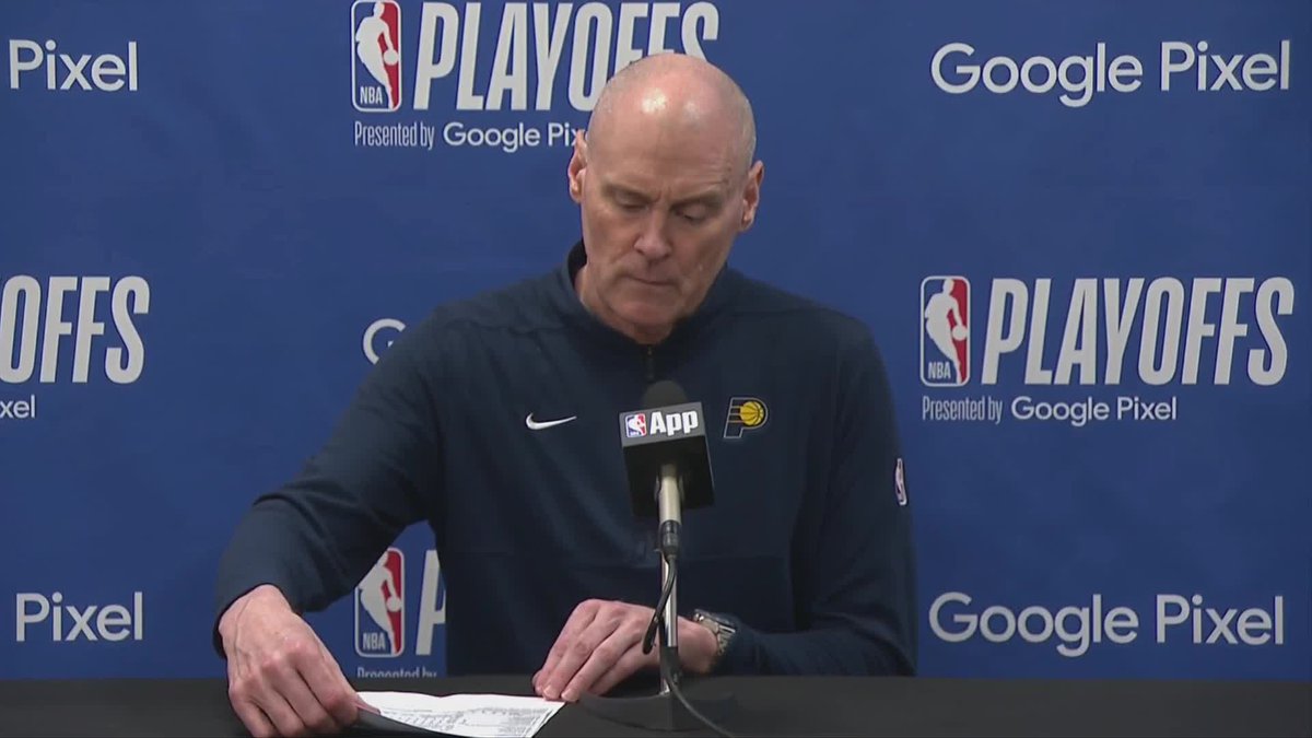 Rick Carlisle opened his press conference addressing the 29 plays the Pacers thought were called incorrectly in Game 1 (but didn't submit to the league) & criticizing Josh Hart's shove of Tyrese Haliburton tonight "We deserve a fair shot"