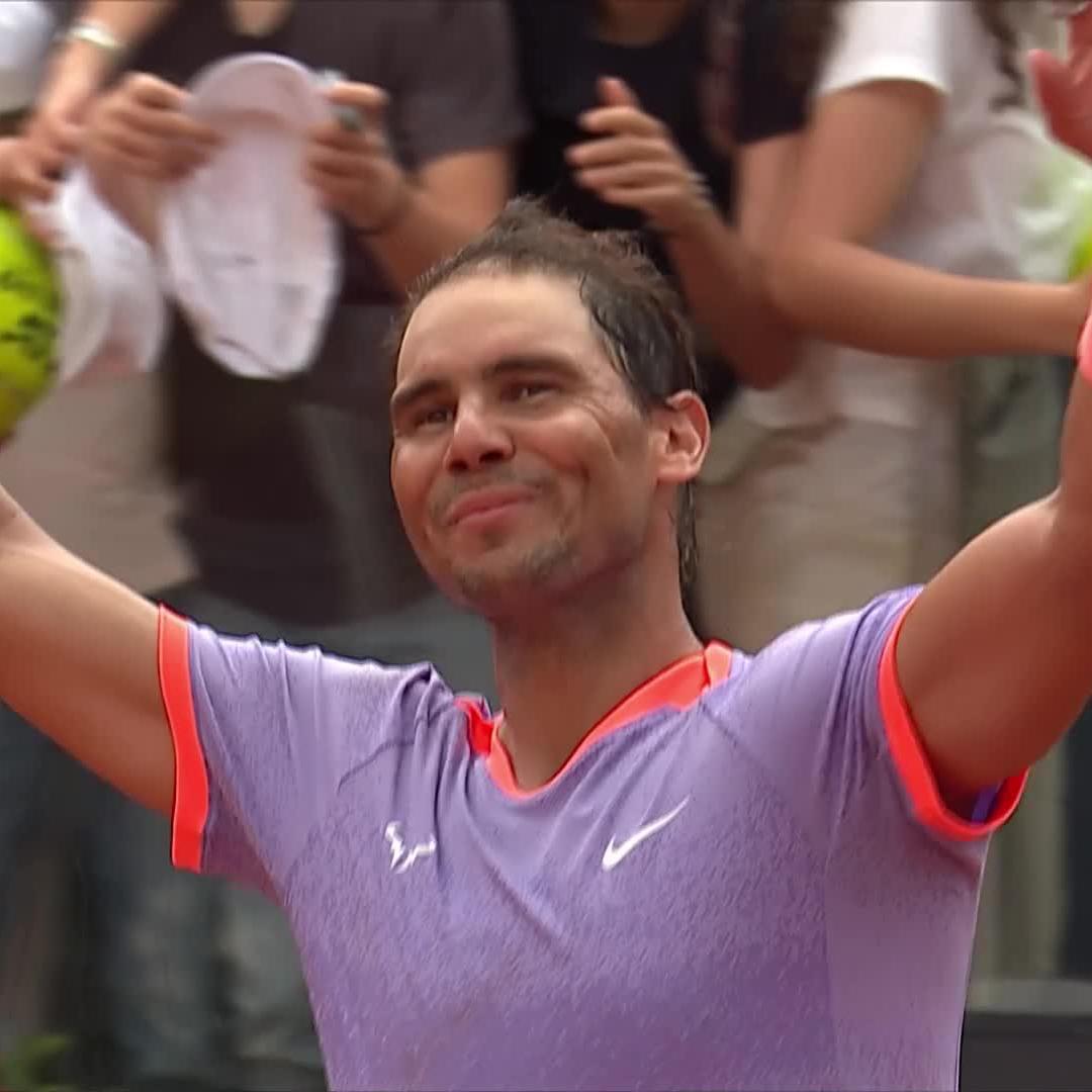 The journey continues 👌 Rafa Nadal’s returns to Rome with a win, digging deep to defeat Bergs 4-6 6-3 6-4! #IBI24