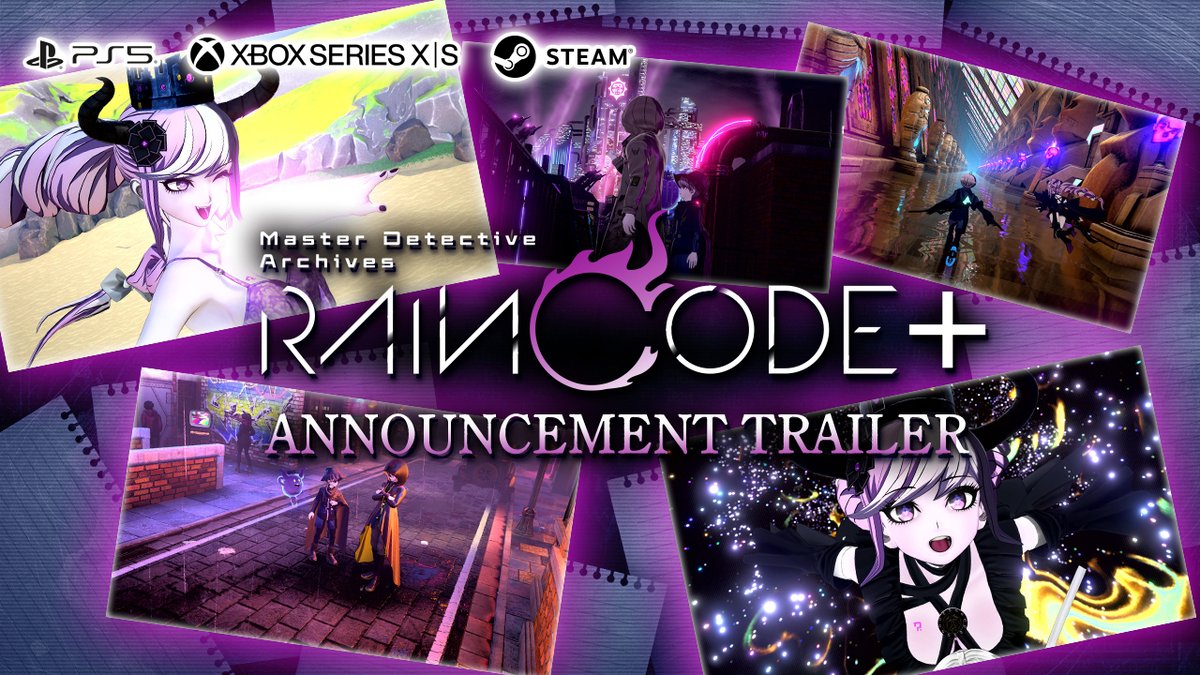 Master Detective Archives: RAIN CODE Plus drops 10/1/24 on #PlayStation 5, #Xbox Series X|S, #Steam in North America and Europe with "Plus" enhancements, including 4K. Limited edition bundle, new original novel incoming. Get the details: #RAINCODE