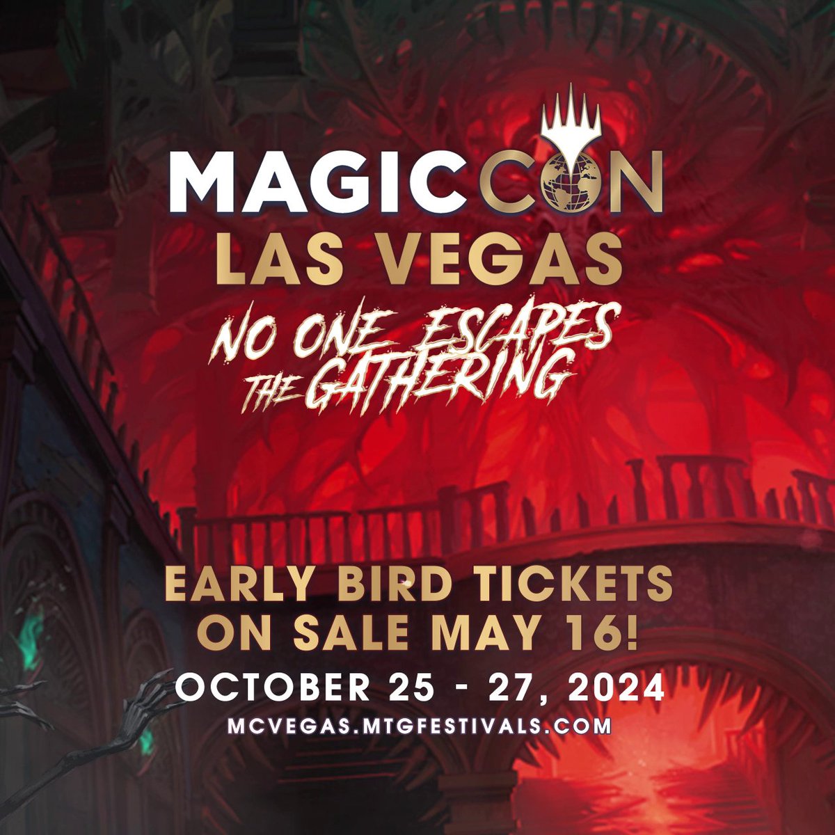 💀 No one escapes... The Gathering! 😱 Join us in Las Vegas, Nevada from Oct. 25-27, 2024 for #MCVegas. Early Bird Tickets on sale NEXT WEEK, starting May 16th! Learn more: