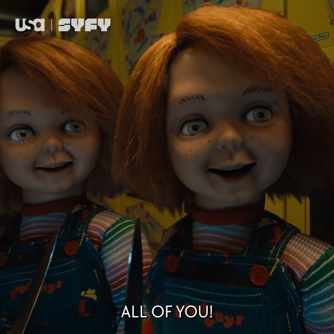 It's a love story, baby, just say "yes" 🖤 #Chucky #ChuckySeason3 @chuckyisreal @jennifertilly
