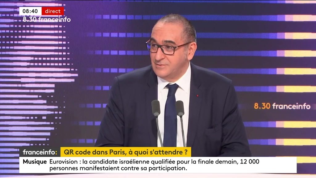 🔴 QR Code dans Paris pendant les JO ➡️ " Il faudra justifier [pour le QR Code] qu'on a une bonne raison de se rendre dans une zone [restreinte] [...] Il y a une enquête administrative qui sera faite pour tout le monde ", explique Laurent Nuñez.