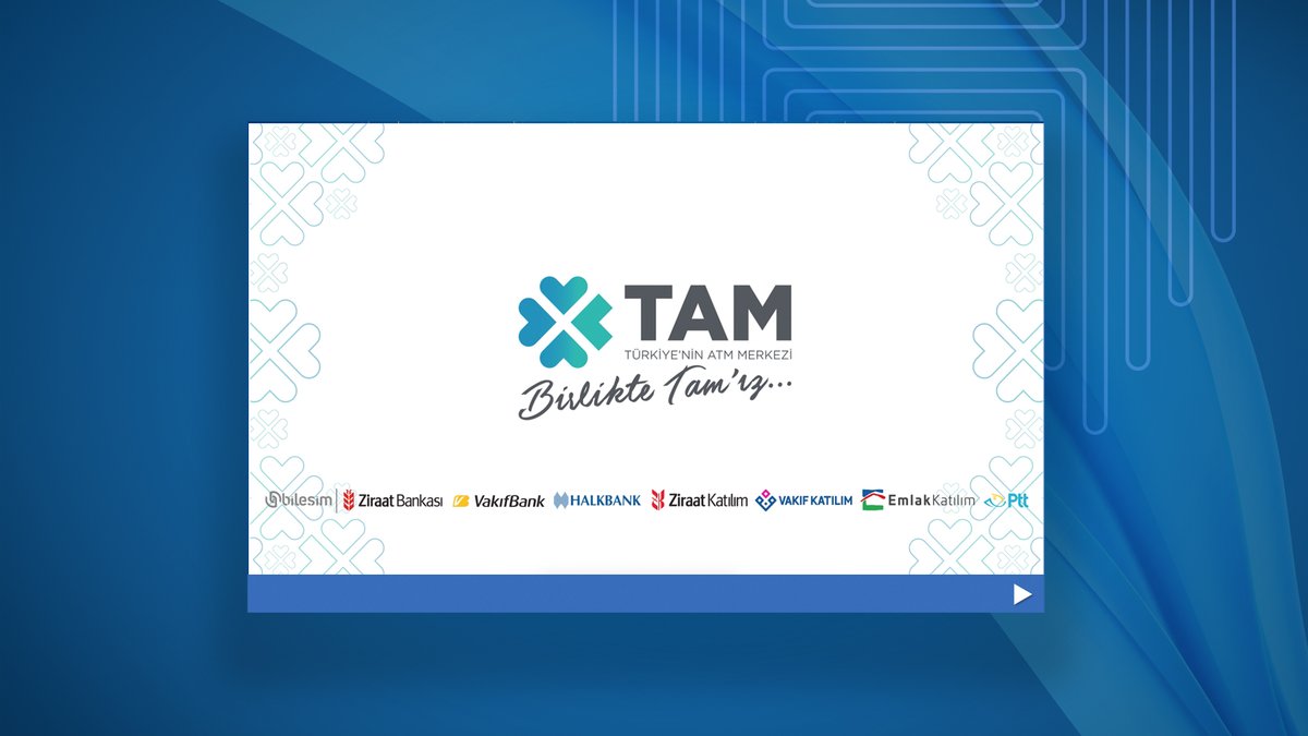 Halkbank, Ziraat Bankası, VakıfBank, Ziraat Katılım, Vakıf Katılım, Emlak Katılım ve PTT; TAM ATM çatısı altında birleşiyor hem ekonomimiz hem de ülkemiz kazanıyor! #TürkiyeİçinTAMZamanı