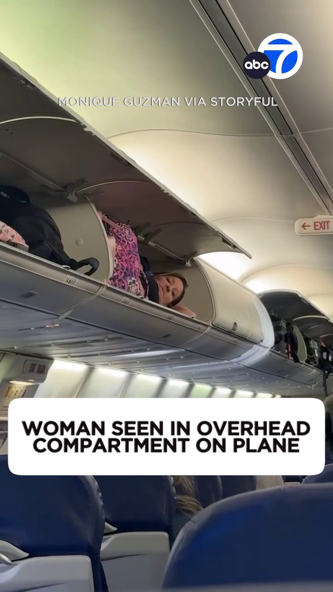 A woman was spotted lying inside an overhead luggage compartment on a Southwest Airlines flight from Albuquerque to Phoenix. 🥴✈️🧳