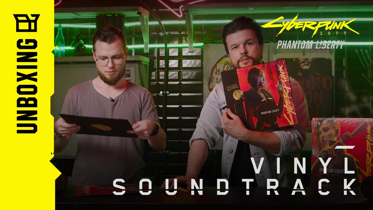 Join us for a Cyberpunk 2077: Phantom Liberty Vinyl unboxing video featuring Marcin Przybyłowicz and P.T. Adamczyk, the masterminds behind the iconic soundtrack for the game and its expansion! 🎼 And if you want to spin that black circle yourself and vibe to an electrifying score straight from Dogtown, worry not! Vinyls are available now! 🔥