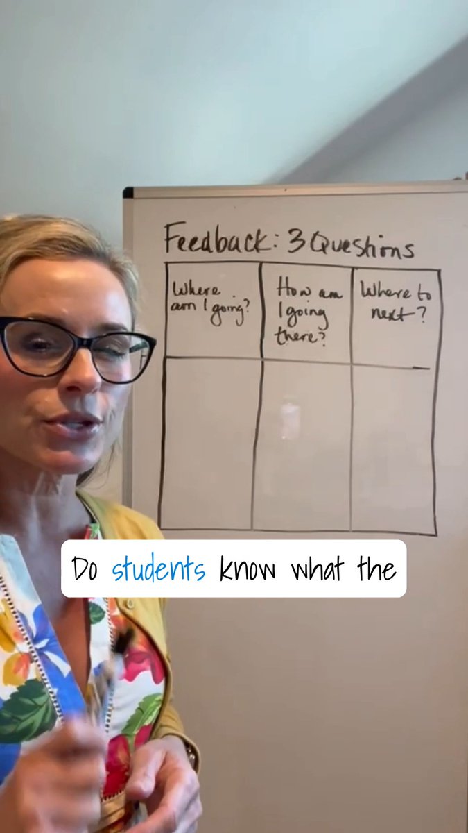 👀 to see how to use John Hattie’s 3️⃣ Questions to maximize the impact of feedback in your classroom. Tap for a template: #EdChat #EduTwitter #StudentLed #UKEdChat #EdChatEU #AussieEd