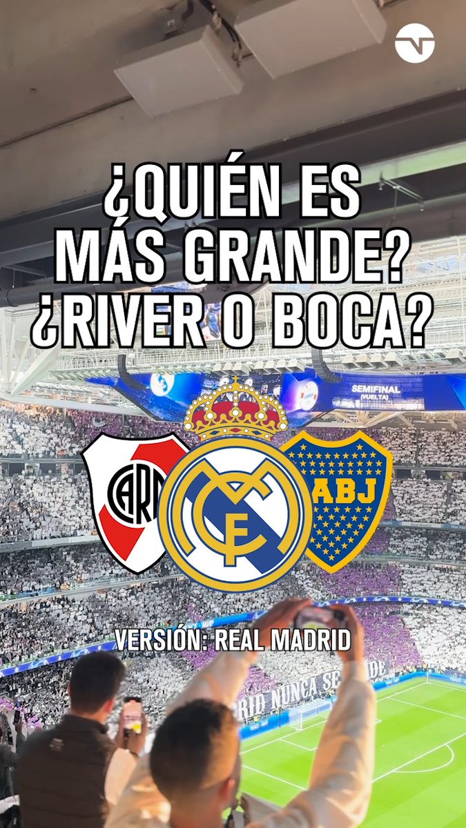 ¿RIVER o BOCA? ¿Quién es MÁS GRANDE para los hinchas del REAL MADRID? 🤔🤯 #River #Boca #RealMadrid