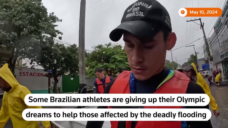 Brazilian rowers Evaldo Becker and Piedro Tuchtenhagen, due to compete in qualifying for the #Paris2024 Olympics, are giving up their Olympic dreams to help those affected by the deadly flooding in southern Brazil