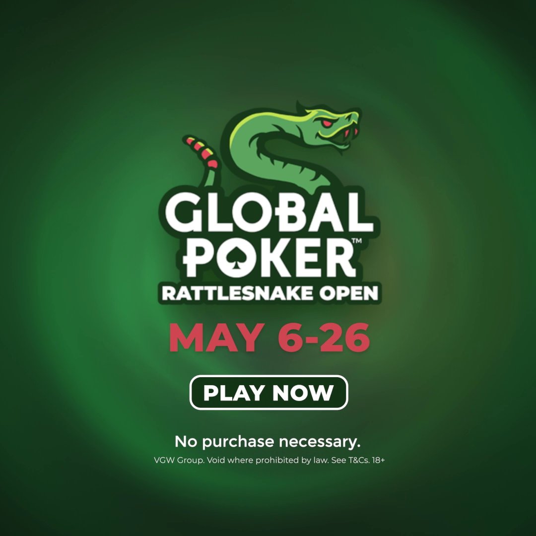 3️⃣ followers will PLAY FOR FREE in tomorrow's GC33M & SC125K 09-H #GPCRATTLE tournies! Just LIKE & RETWEET, then comment your #GLOBALPOKER username. 🐍🏆 We'll draw 3️⃣ more winners if this gets 2️⃣0️⃣0️⃣ RTs by 12:01 AM ET tom, 5/12. NO PURCHASE NECESSARY.