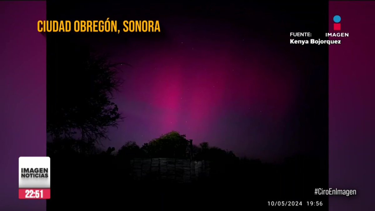 Estas son las mejores imágenes de las auroras boreales que ha dejado la #TormentaSolar extrema, como no había ocurrido desde hace 20 años. El fenómeno se pudo percibir en partes del mundo donde normalmente no se ven, incluyendo en #México: