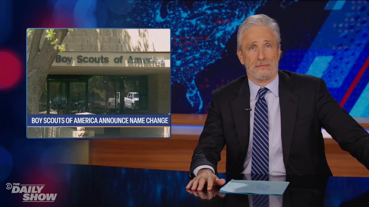 The Boy Scouts rebranded? Damn you, Joe Biden! Jon Stewart