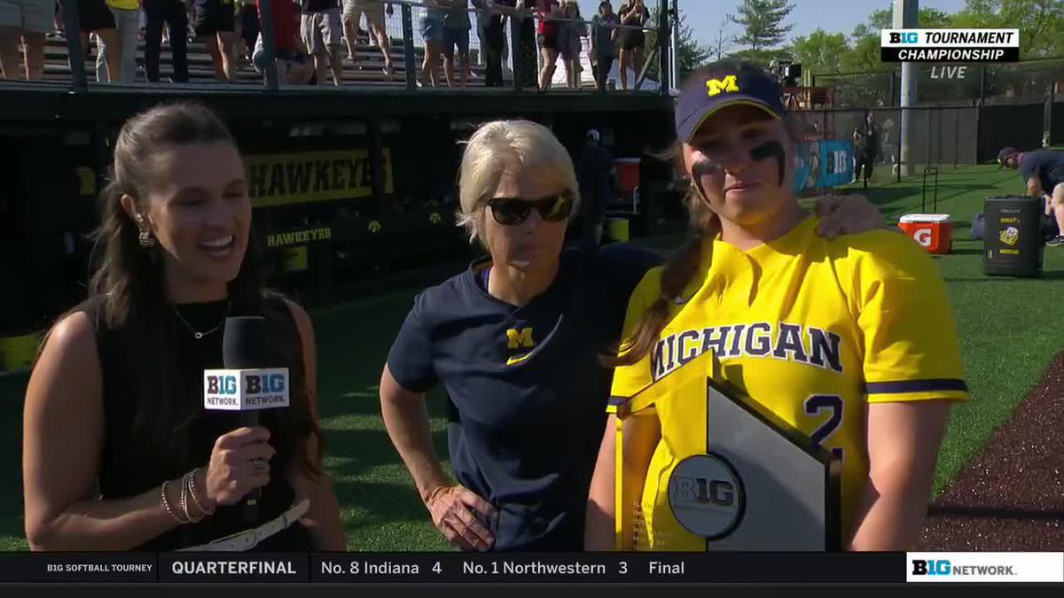 🗣 Postgame with the Tholls. #B1GSoftball | #GoBlue