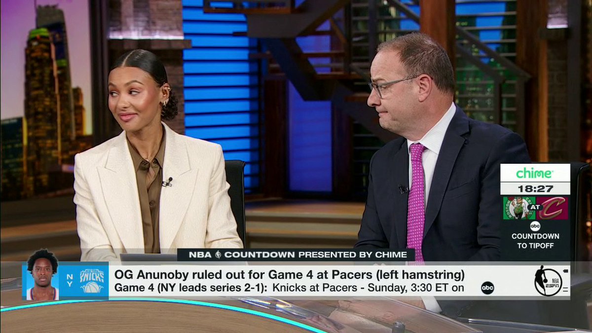 "It is a war of attrition right now for this Knicks roster." 😬 Adrian Wojnarowski and Stephen A Smith on Knicks-Pacers Game 4 and the latest on OG Anunoby and Tyrese Haliburton's injuries ✍️