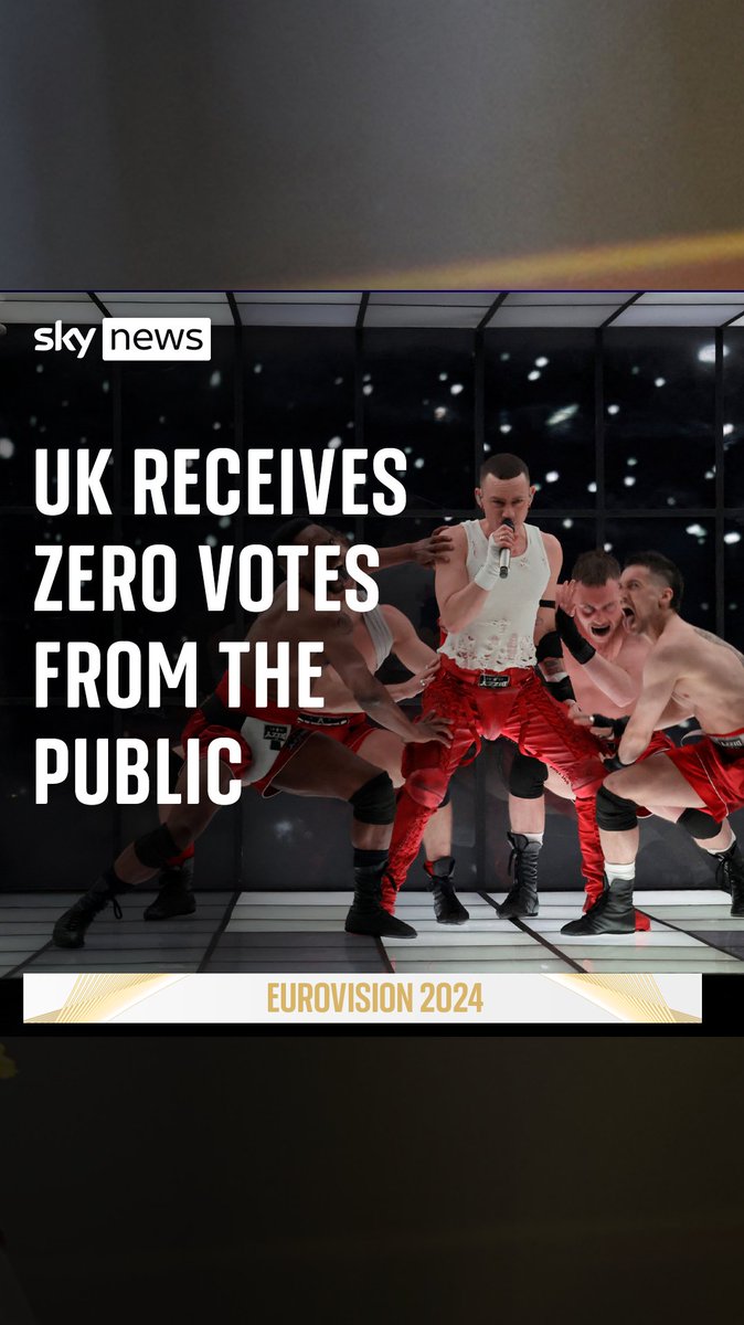 UK entry Olly Alexander's song Dizzy received the dreaded "nul points" at the Eurovision Song Contest, ending up in 18th place 🇬🇧
