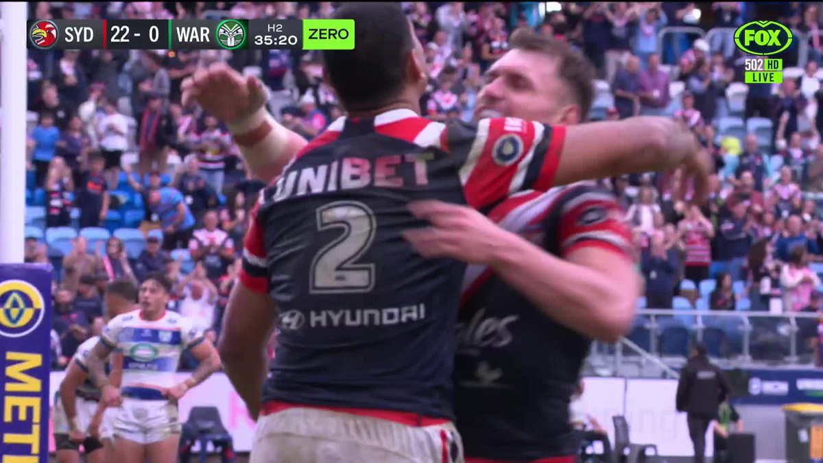 THE CROSS FIELD KICK!? 🤯 Sam Walker kicks it 50m across the field for this absolutely WILD try. 🔥 📺 Watch #NRLRoostersWarriors on ch.502 or stream on Kayo: ✍️ BLOG 🔢 MATCH CENTRE