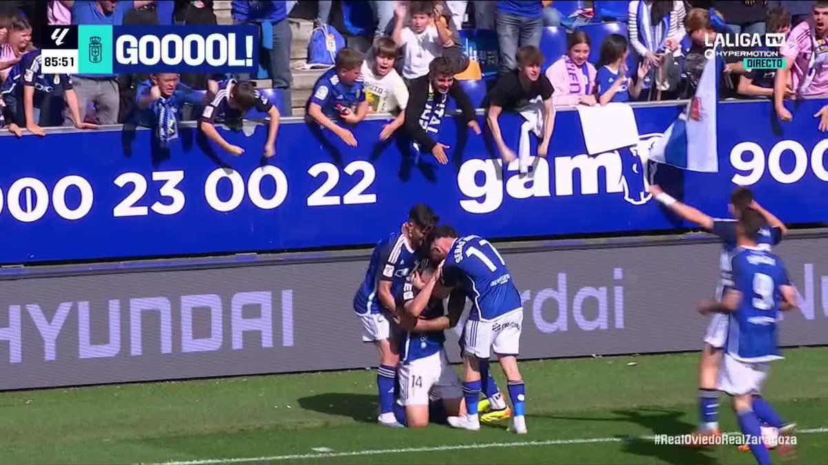 Tremendo el ambiente, tremendo el partido, La Liga hypertensiones en su máximo esplendor, victoria agónica del Real Oviedo para mantenerse en playoff. Gracias a todos por acompañarnos! 🎙️⚽️♥️
