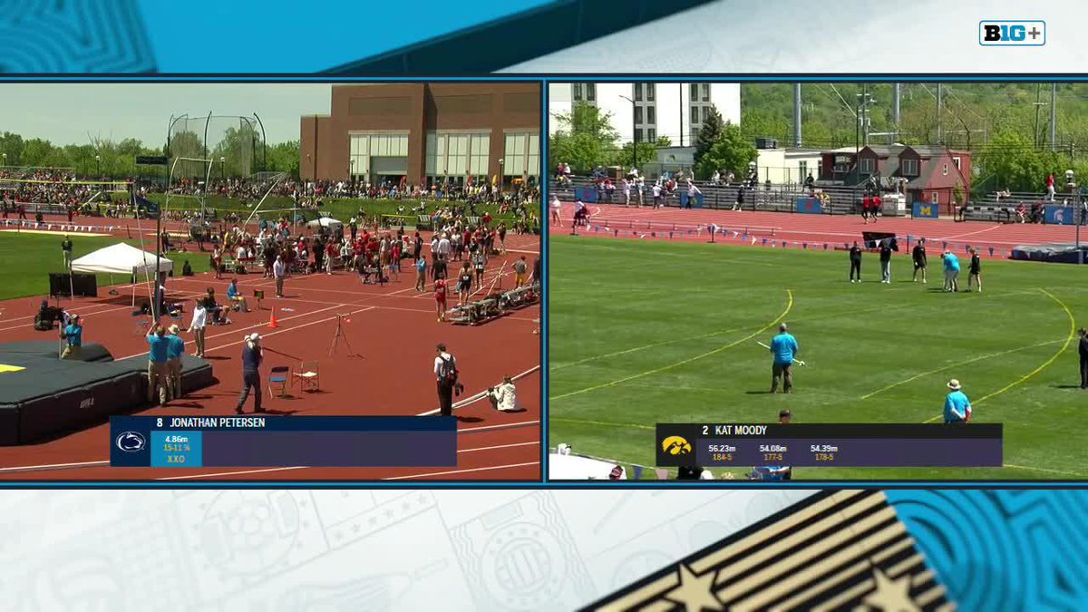 Watch Kat Moody win a B1G Championship in the women's discus on the final throw of event! #Hawkeyes x #B1GTF
