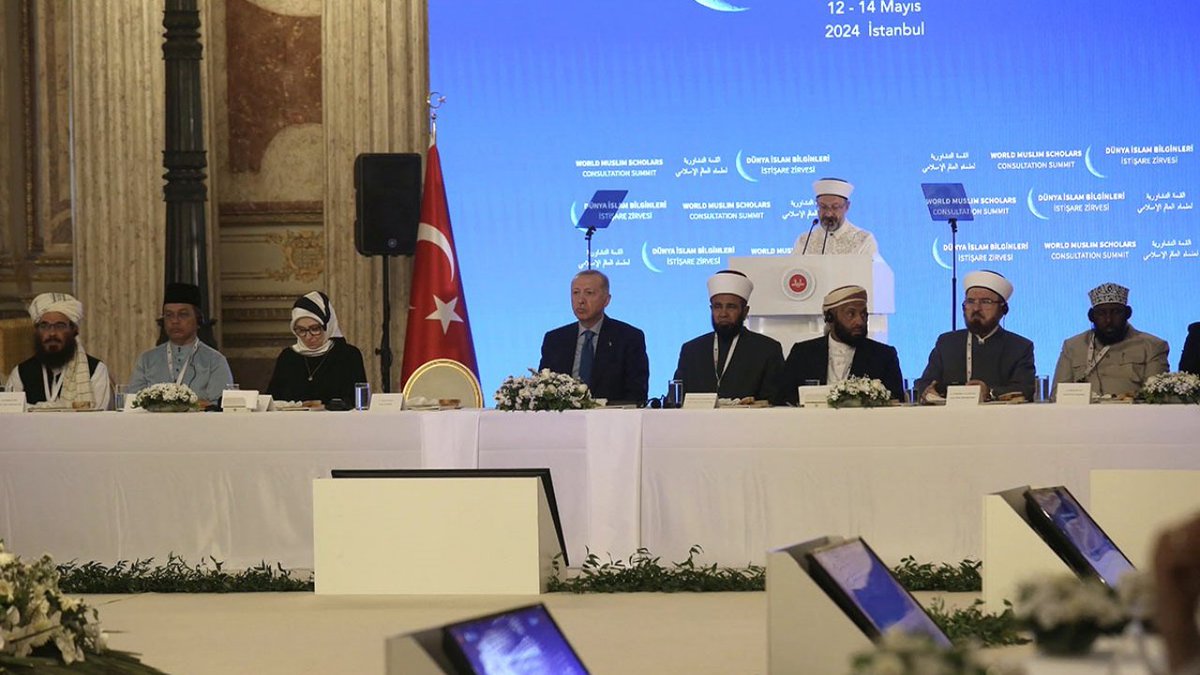 Muhterem âlimlerimiz, bilginlerimiz; Bugün hep beraber daha güçlü ve kapsamlı çalışmalar yapma imkânımız var. Ortak projeler geliştirme potansiyelimiz var. Hatta ortak akademiler kurabilecek gücümüz, birikimimiz var. Daha güçlü, daha etkin ve daha kararlı şekilde mazlum ve mağdurlara destek olmayı sürdürmeliyiz.