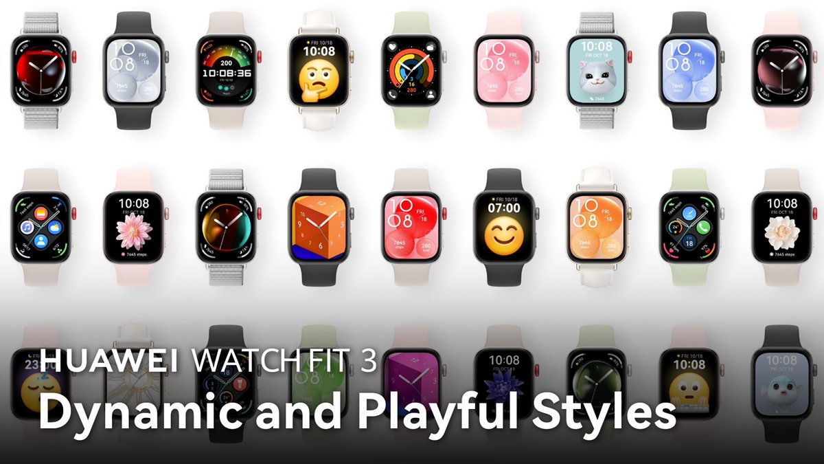 In a mesmerising unveiling, #HUAWEIWatchFIT3 brings the new Bubble Shine, Fun Mood and Time Illusion Watch Face. It effortlessly fuses functionality, fun, and fashion to infuse every moment with joy and surprise. #FashionSquared
