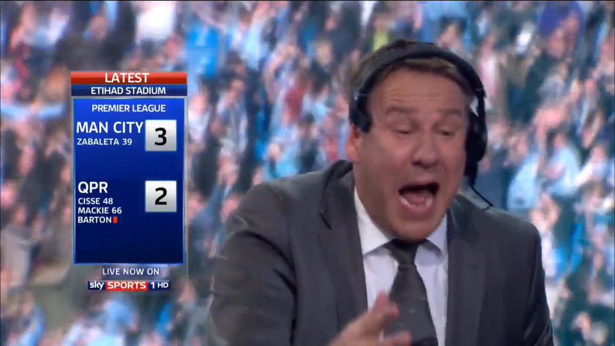 This iconic end to the Premier League season is 12 years old today. Martin Tyler’s commentary got all the acclaim, but Paul Merson was the unsung hero: “Mancini’s on the pitch. They’re all cuddling each other. They’ve got love bites and everything...”