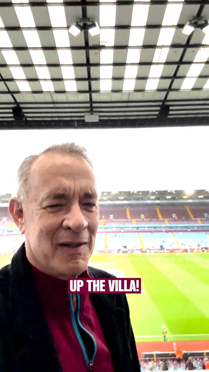 A very special guest in attendance for tonight's fixture! 👋, Tom Hanks!