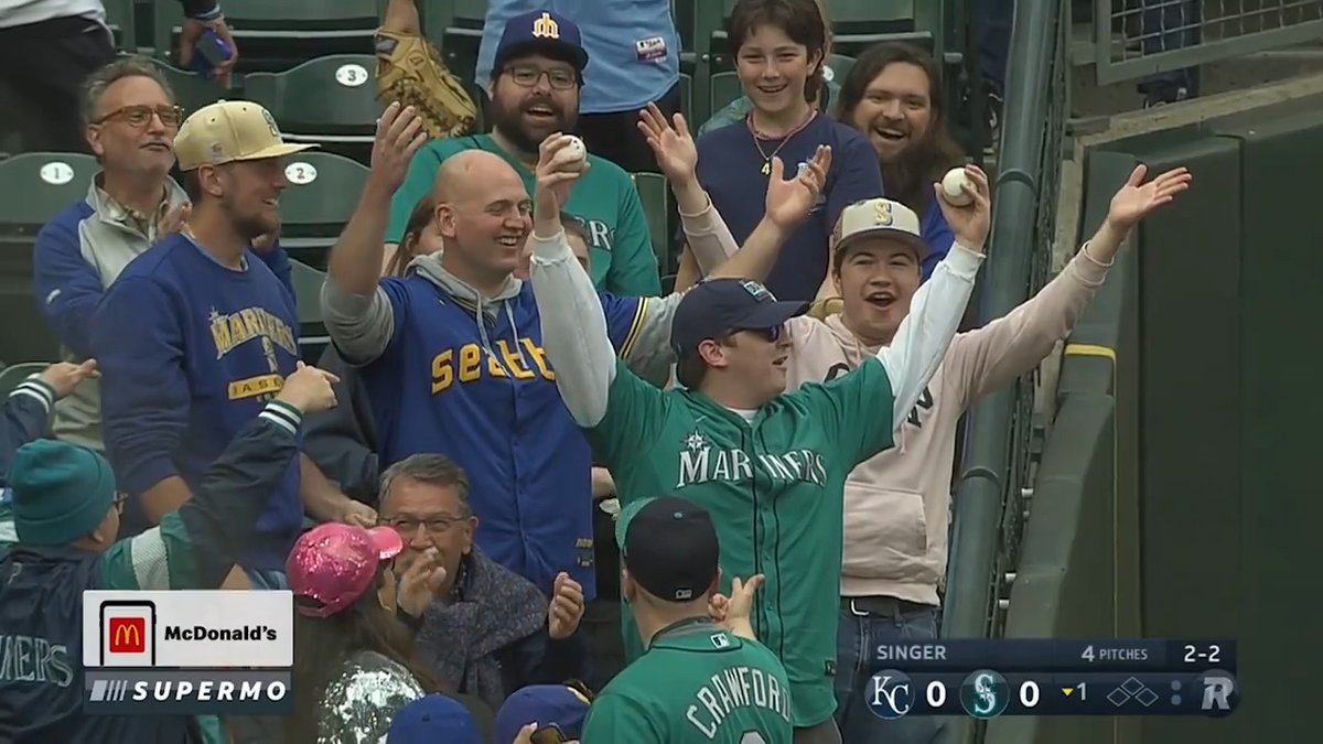Me: i've been to hundreds of games and never caught a foul ball 😢 This guy: I just caught 2 on back-to-back pitches 🤷‍♂️