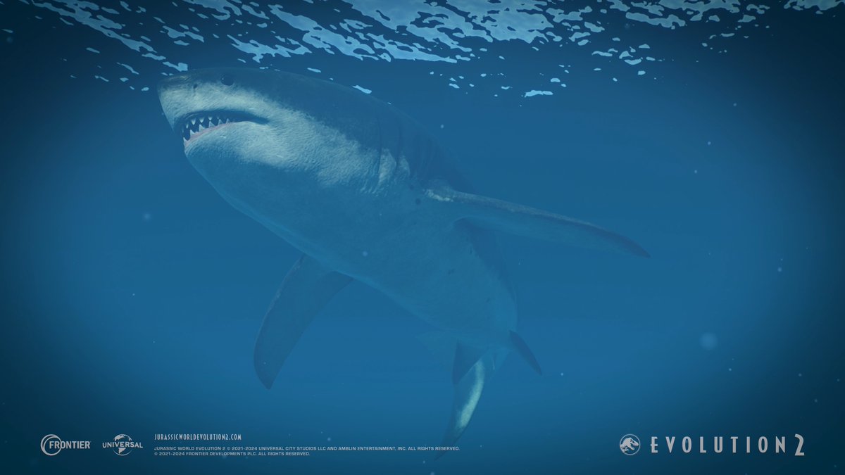 🦈 With a mouth that could span to 10 feet wide the Megalodon was an apex predator of the sea. Add the Megalodon to your park with the Park Managers' Collection Pack, coming this Thursday!