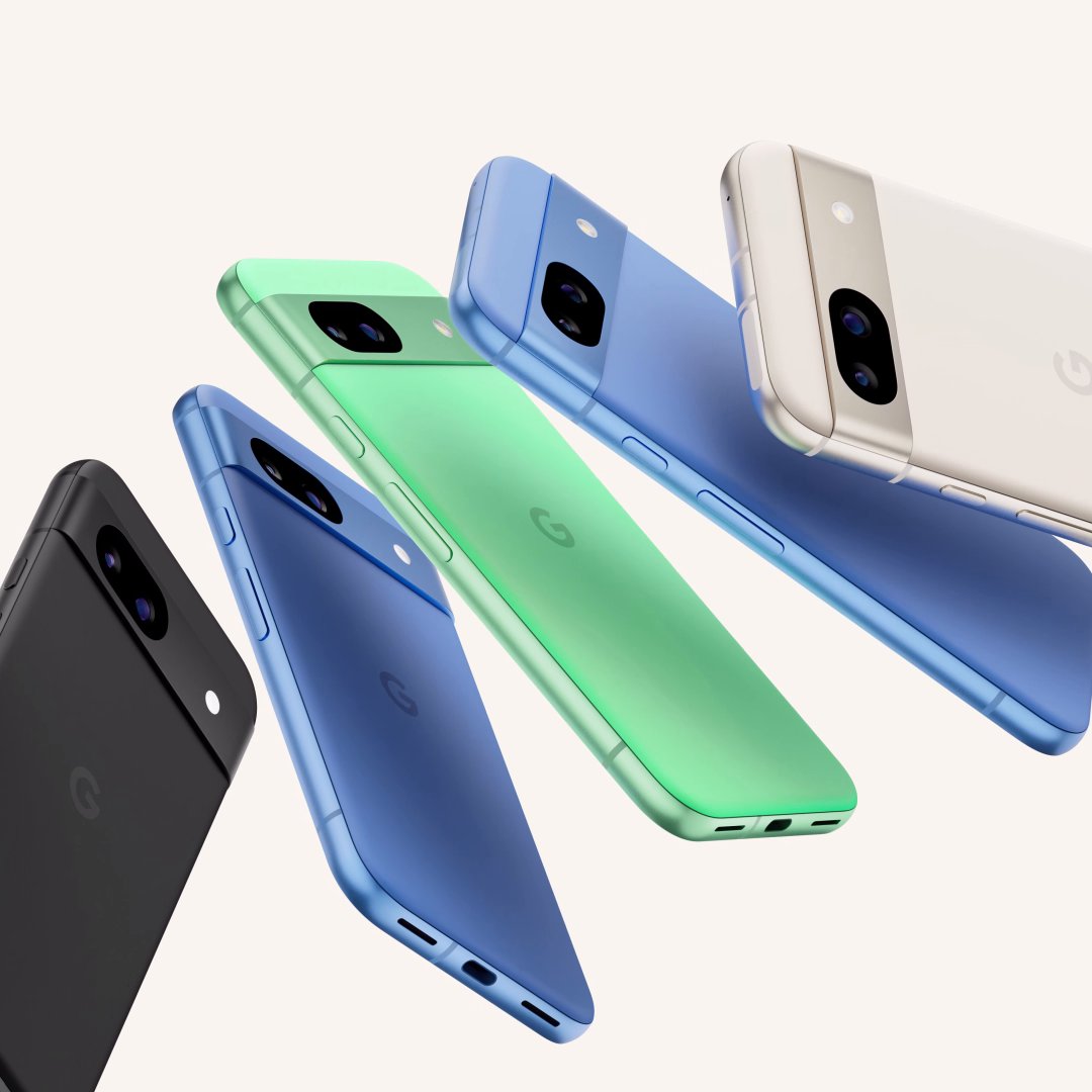 Aloe, Bay, Obsidian and Porcelain, oh my! Check out the all-new #Pixel8a, available now: