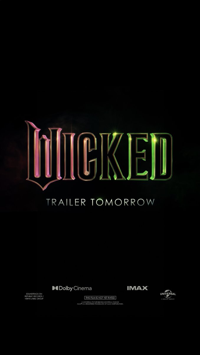 It’s good to see them, isn’t it? #WickedMovie trailer tomorrow. ✨