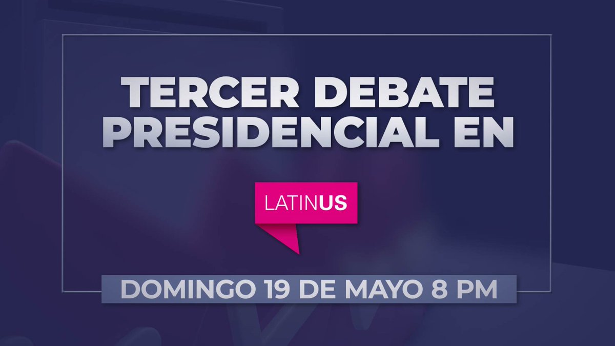 #TuElección2024. El domingo 19 de mayo a las 8:00 p.m. sigue la transmisión por #Latinus del último debate presidencial entre Xóchitl, Sheinbaum y Máynez. Al terminar, la Mesa de Análisis con Lorenzo Córdova V., Denise Dresser, Jesús Silva-Herzog M, Héctor Aguilar Camín, Leopoldo Gomez y Lorena Becerra.