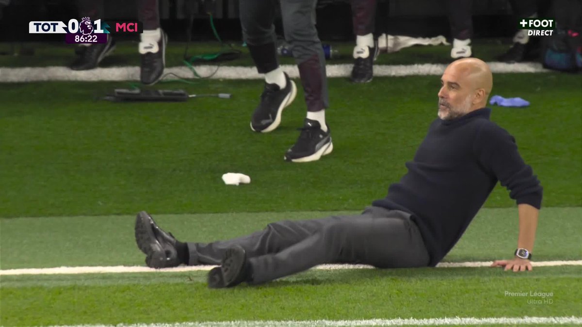 Ortega sauve Manchester City de l’égalisation face à Heung-min Son. 🤯 La réaction de Guardiola… 🤣 🎥 CANAL+ Foot