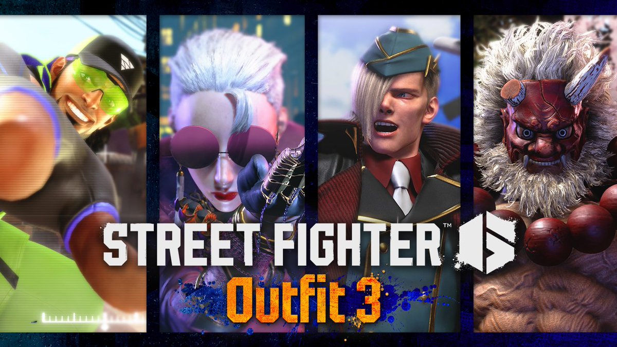 ◤◢◤◢◤◢◤◢◤◢◤◢◤◢◤◢◤◢◤◢ Year1キャラクターのOutfit3👕 ゲーム内のSHOPストアで5/22に #豪鬼 同時発売‼ ◤◢◤◢◤◢◤◢◤◢◤◢◤◢◤◢◤◢◤◢ Outfit 1 / Outfit 2 / Outfit 3 好きなコスチュームで バトルだけではなく見た目の変化も存分に楽しもう👀