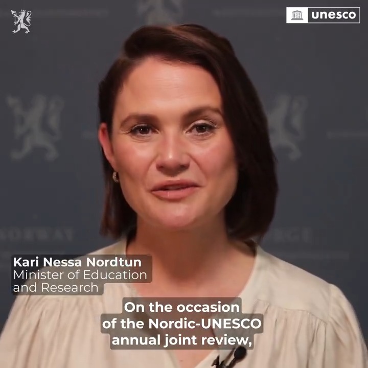 #Norway 🇳🇴 remains a steadfast supporter of UNESCO 🏛️ #Education #Sciences #Culture 🇺🇳 in advancing education, science, the ocean, culture, and freedom of expression. Our joint efforts aim to deliver on our common goals for sustainable development and peace. 🕊️ #UNESCOxPartners Norway MFA @Kunnskapsdepartementet
