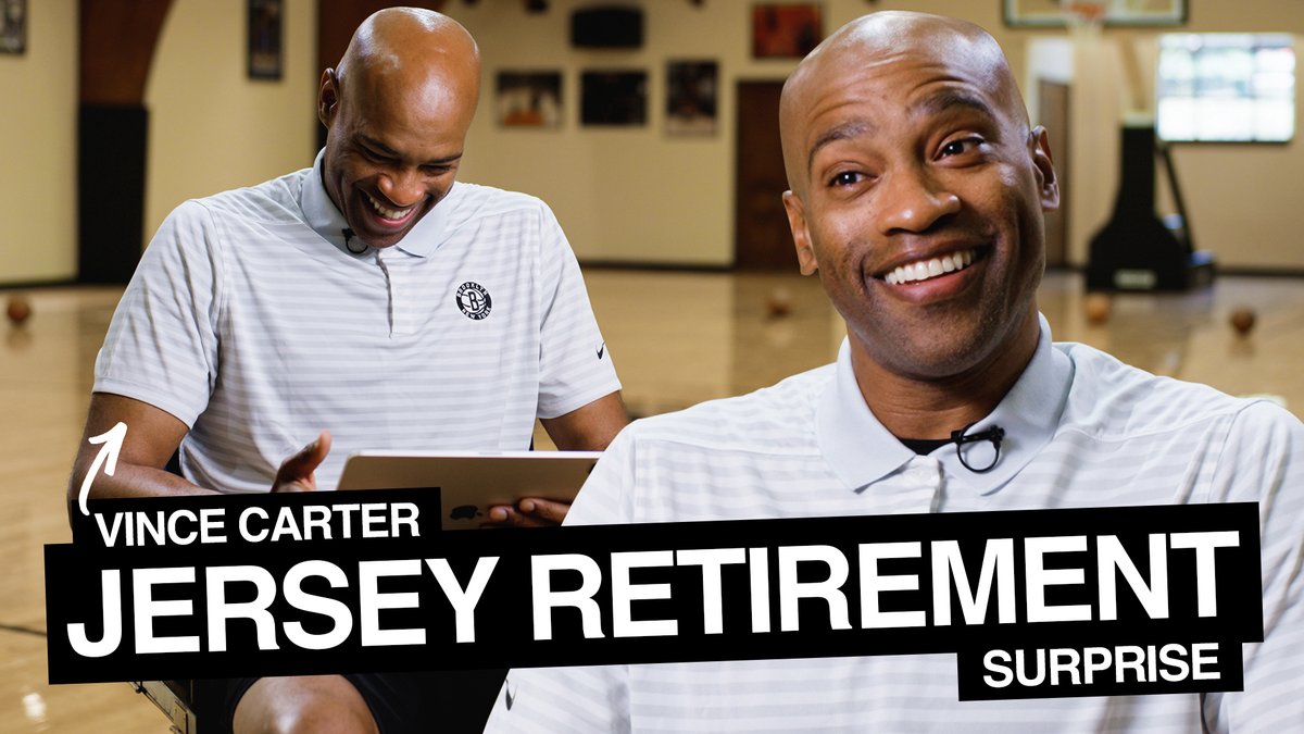 It’s official: We’re raising Vince Carter’s jersey to the rafters next season. And we invited a pair of Nets legends to assist with the announcement. 🔗
