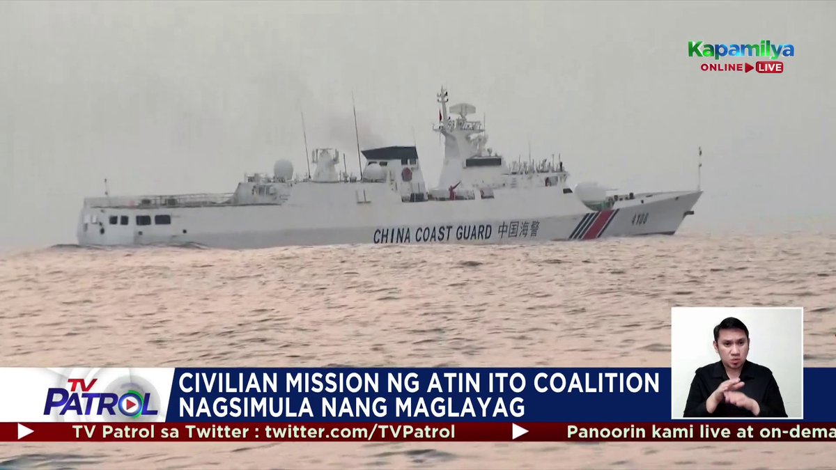 Reporting live from the West Philippine Sea! The Atin Ito civilian supply mission is now en route the Scarborough Shoal, despite shadowing from two Chinese Coast Guard vessels. This, volunteers say, is people power at sea. Story for TV Patrol tonight.