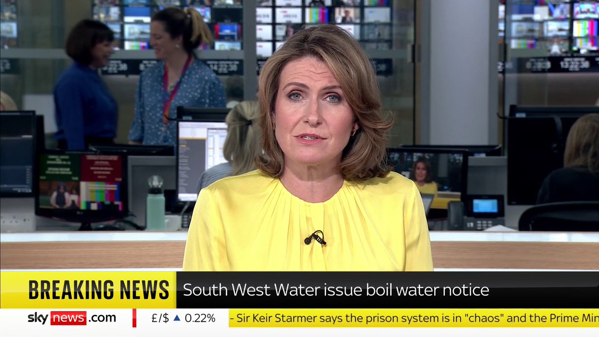 BREAKING: People have been told to boil their drinking water after 22 cases of a waterborne disease were confirmed in South West England. 📺 Sky 501, Virgin 602, Freeview 233 and YouTube