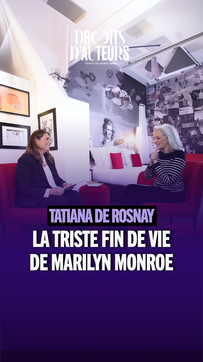 .Valerie Benaim reçoit Tatiana de Rosnay, pour son livre "Poussière blonde", dans l'intimité de Marilyn Monroe. Elle évoque la fin de vie de l'actrice, très loin du glamour et des paillettes ... #DroitsDAuteurs, est maintenant disponible sur myCANAL ->