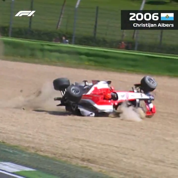 When your world turns upside down 😱 #F1 #ImolaGP