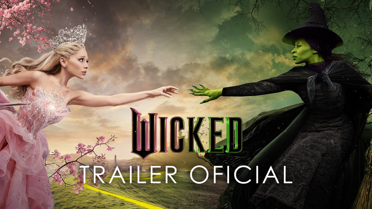 🚨 Trailer legendado de "Wicked", filme protagonizado por Ariana Grande e Cynthia Erivo. — O longa estreia dia 27 de novembro nos cinemas.