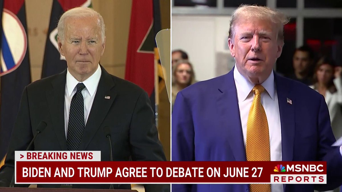 BREAKING: Biden and Trump agree to debate on June 27. Monica Alba has the details.