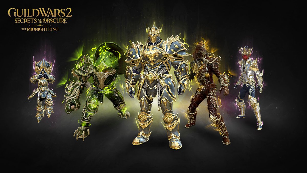 Oh, shiny! The Tier 2 Obsidian Legendary Armor brings a bit more of that razzle dazzle to Tyria in next week's #GuildWars2 release.