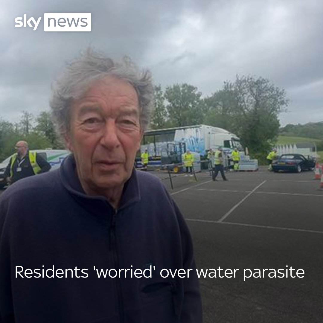 Residents react after they have been told to boil drinking water. Several traces of a parasite that can cause diarrhoea were found in the water supply in Devon.