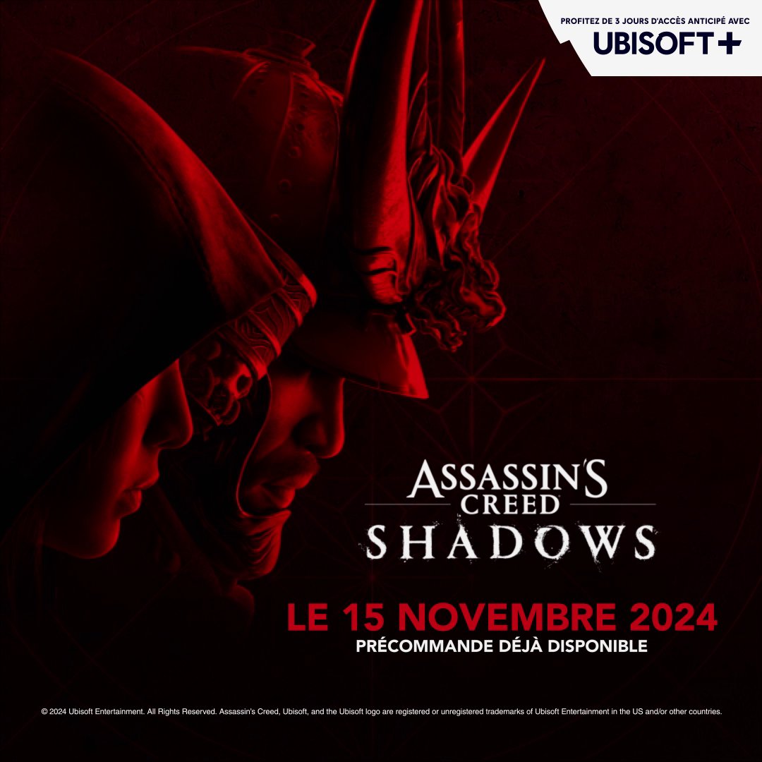 Incarnez une Assassin shinobi et un puissant samouraï au temps du Japon Féodal. Le Trailer Cinématique d'Assassin's Creed Shadows est disponible sur la chaîne YouTube d'Ubisoft :