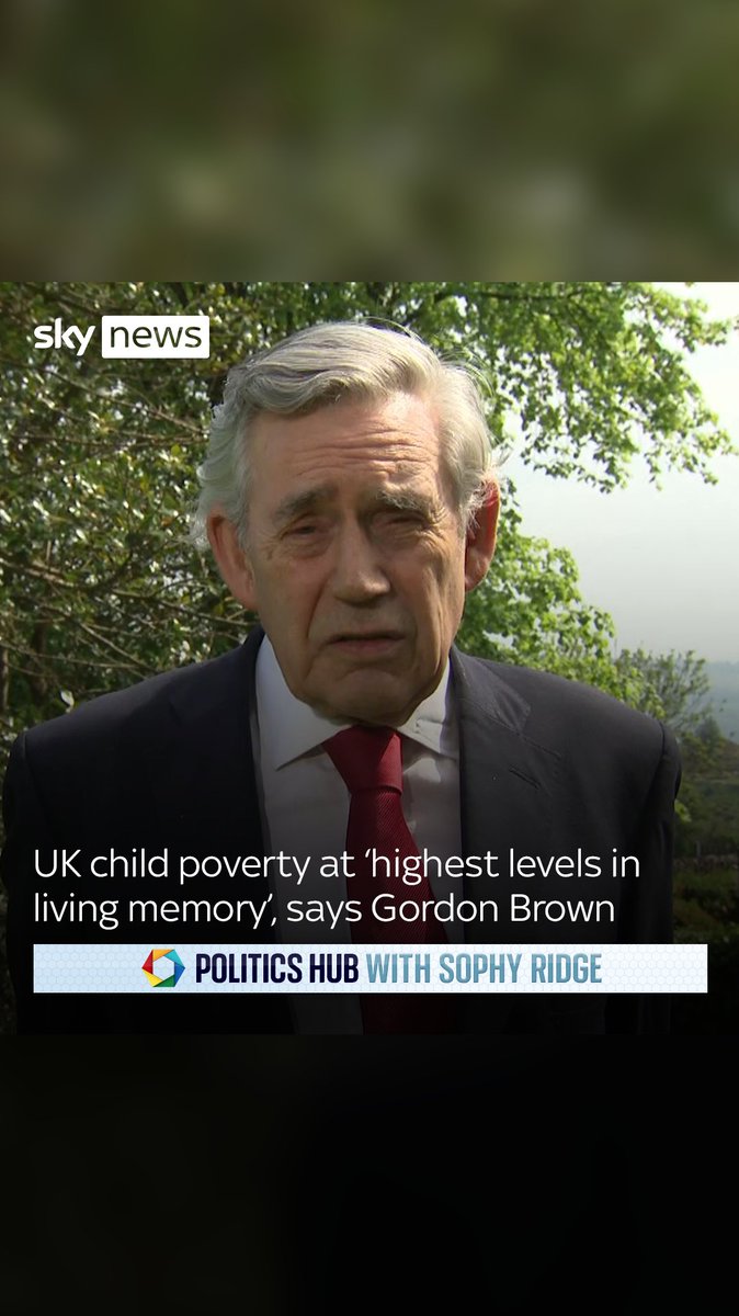 'These are austerity's children.' Former PM Gordon Brown speaks to Sophy Ridge about the levels of poverty he's seeing in his community in Fife, warning "we have to do something about it." More: