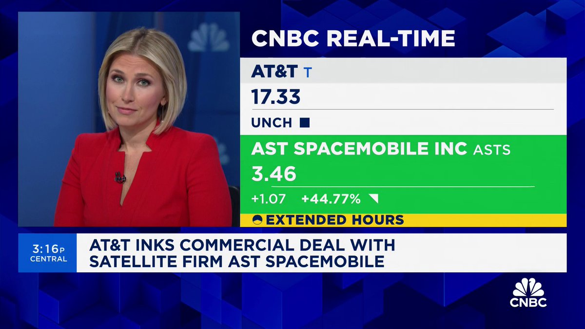 BREAKING: AT&amp;T inks commercial deal with satellite form AST SpaceMobile Morgan Brennan reports $T $ASTS