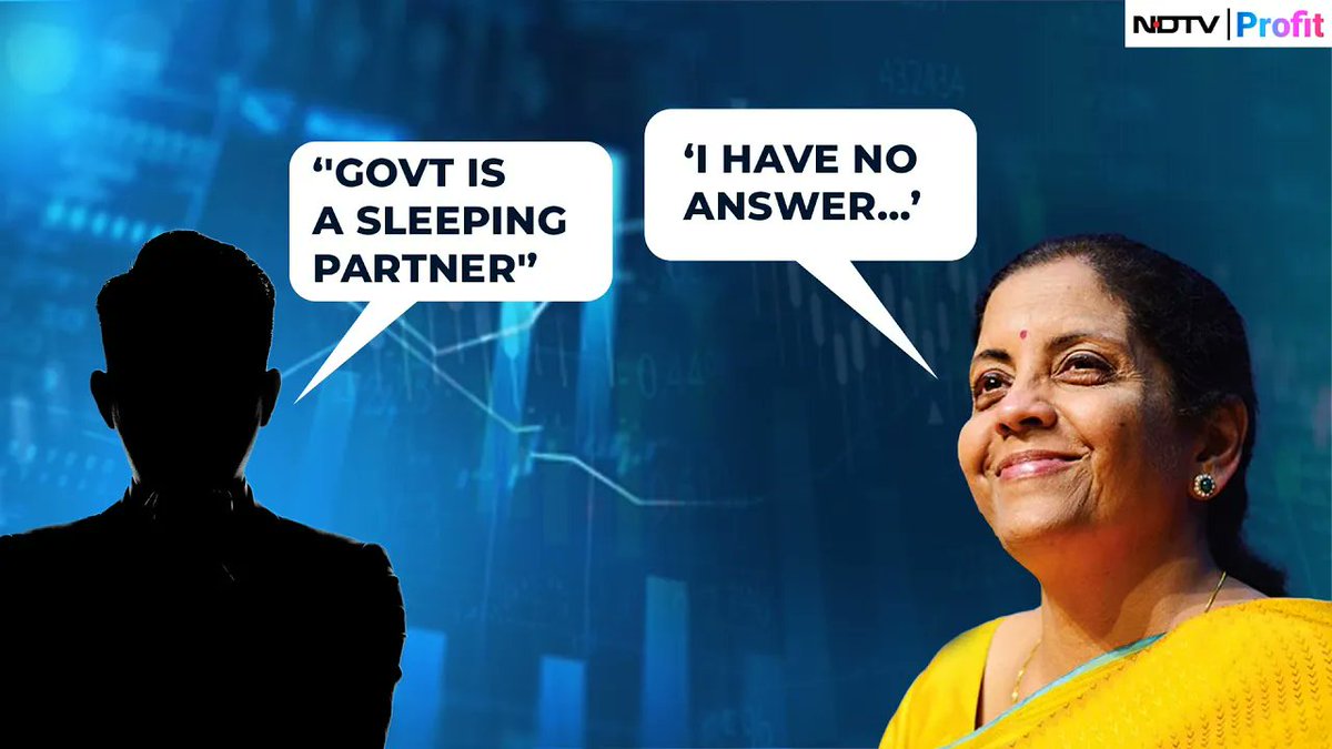 "Is government a sleeping partner of brokers? Watch Finance Minister Nirmala Sitharaman's response⬇️ Also Read: